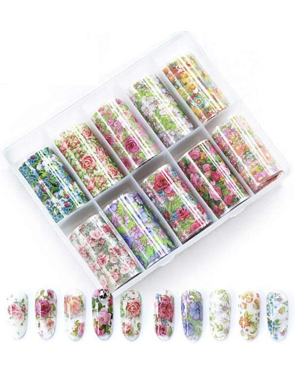 Nail Art Transfer Foil - Clearly Bloomed