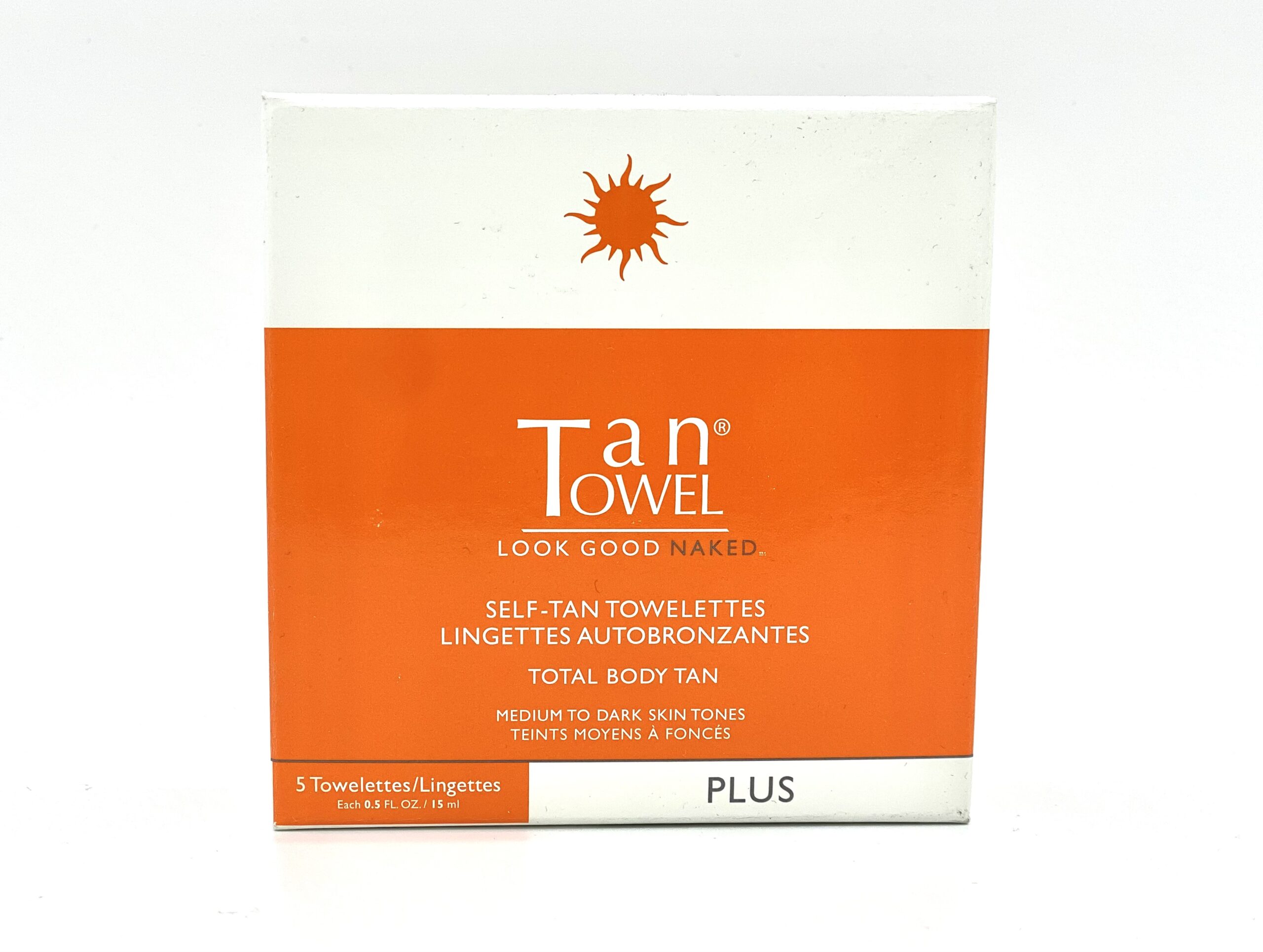 TanTowel Plus Half Body Self-Tan Towelettes – 10 Pack, Medium To Dark, Gradual Tan