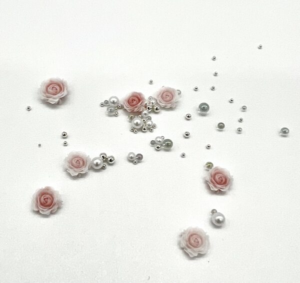 3D Rose and Pearl Set