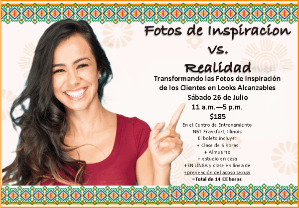 Fotos de inspiración vs. realidad - Clase en persona (NBT Training Center - Frankfort, Illinois) - Sábado 26 de julio 11:00am-5:00pm – CON capacitación en línea sobre acoso sexual